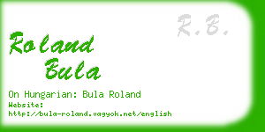 roland bula business card
